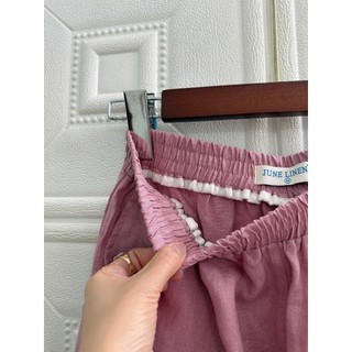 (Sẵn HCM) JUNE LINEN-QD16. Quần dài Linen 100% lưng thun. Dài 100cm, ống 30cm.