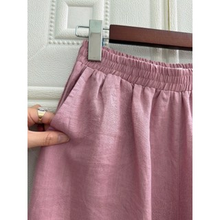 (Sẵn HCM) JUNE LINEN-QD16. Quần dài Linen 100% lưng thun. Dài 100cm, ống 30cm.