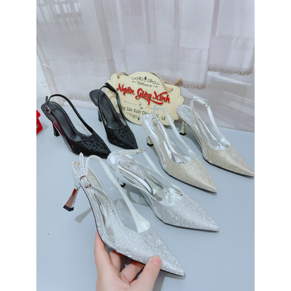 Giày Cao Gót Nữ Đi Tiệc Thiết Kế Tối Giản Trơn Thanh Lịch Dễ Phối Đồ 5-7cm