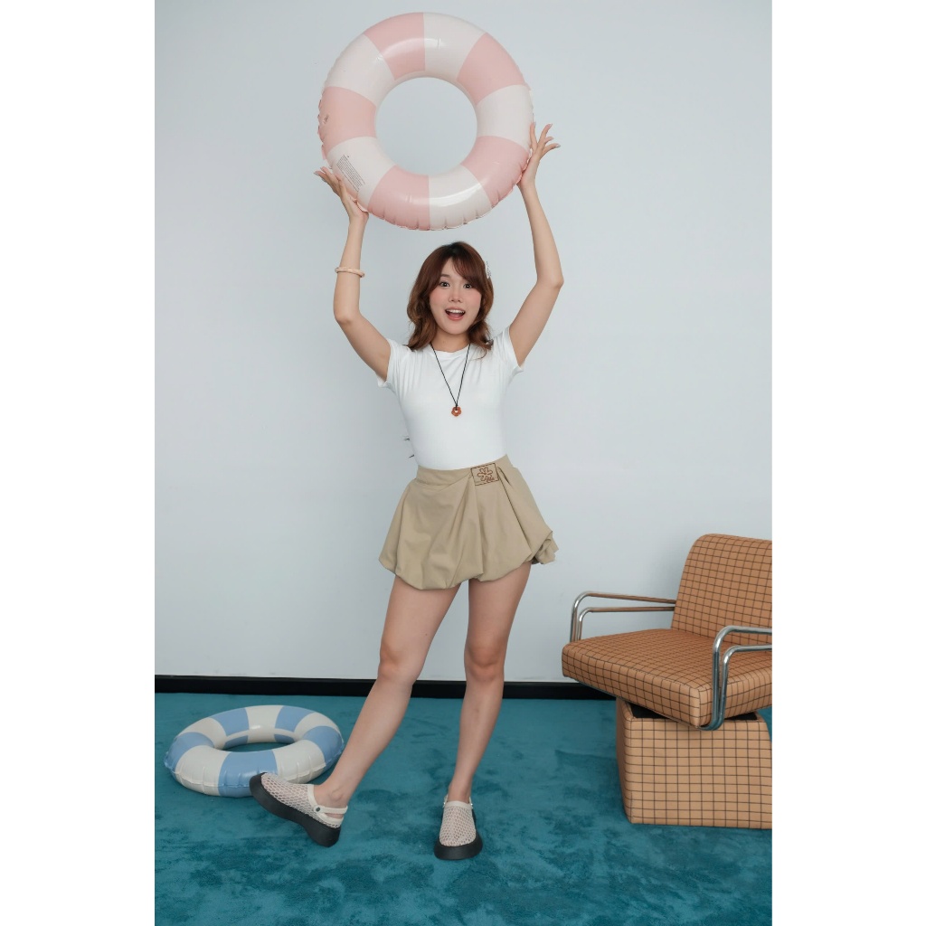 Chân Váy Nữ CIDAL SKIRT Form Bí Ngắn Đính Tag Hoa Lạ Mắt SECODEE