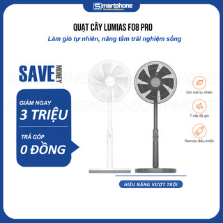 Quạt đứng Lumias màu trắng F08/F08 Pro - 28W, 7 cấp độ gió, kết nối wifi, có remote - Bảo Hành 12 tháng