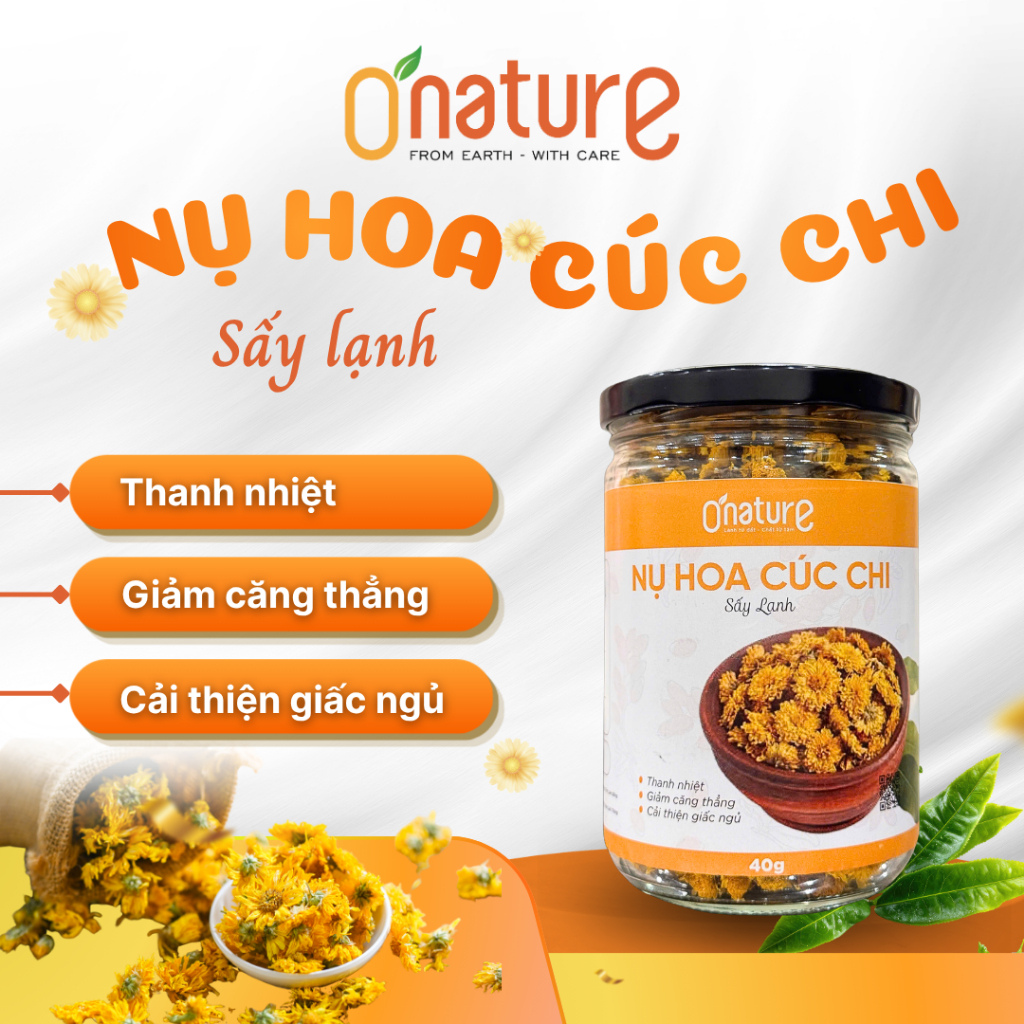 Nụ Hoa Cúc Chi Sấy Lạnh - O'Nature - Loại Cao Cấp
