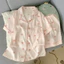 Bộ đồ ngủ Pyjama (cộc tay) chất đũi vân mây coton mềm mại kiểu dáng Hàn Quốc hoạ tiết chấm bi nhẹ nhàng đáng yêu
