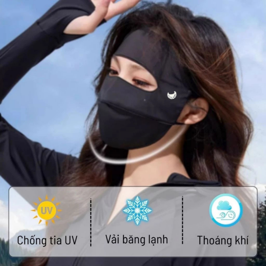 Khẩu Trang FullFace Unicare Chống Tia UV 2 Lớp, Có Gọng Điều Chỉnh Được Dây Hàng Chính Hãng