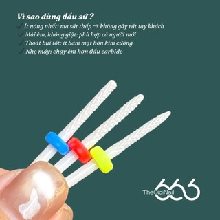 Đầu Mài Sứ Ceramic Tăm Khóe – Mũi Mài Khoé Bột Chống Nóng, Làm Sạch Viền Móng, Khóe Móng Chuẩn Máy 2.35mm Thegioinail666