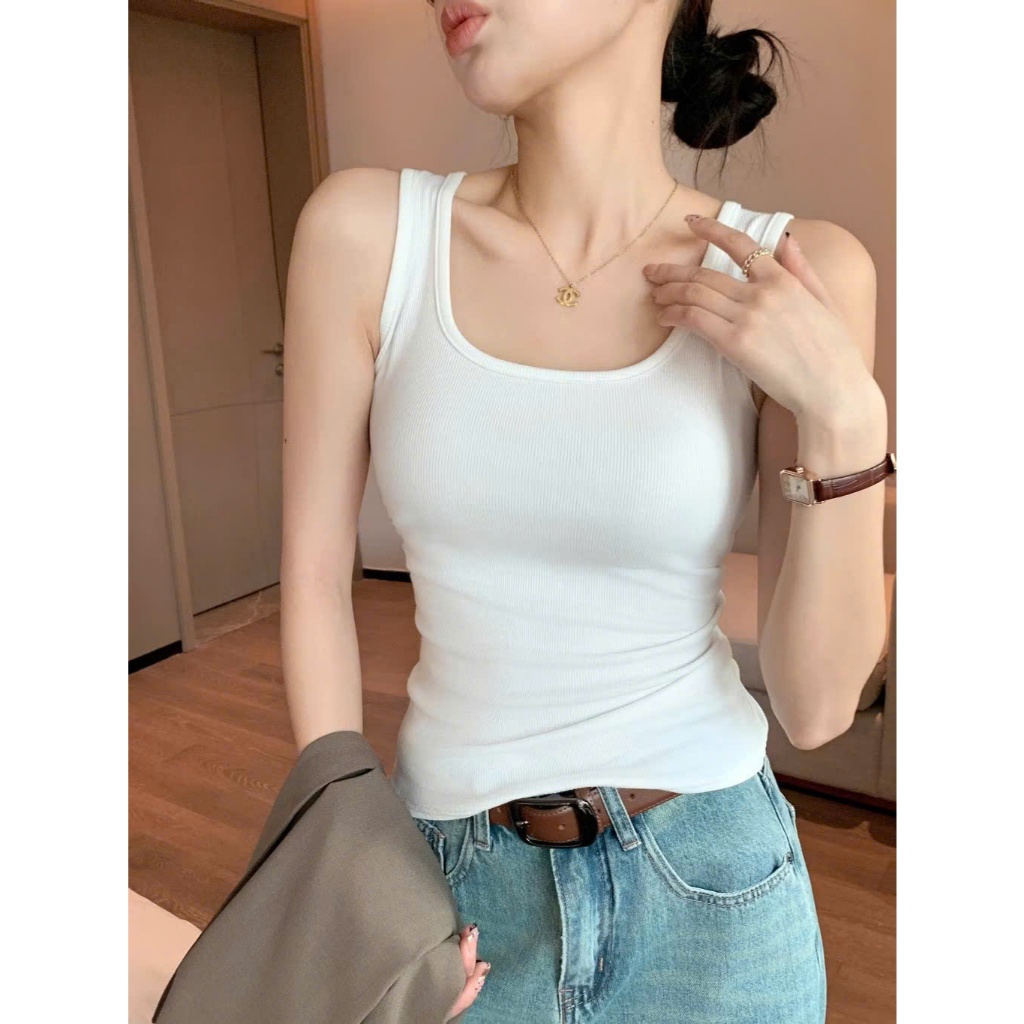 (Hỏa tốc HCM) Áo thun sát nách cổ vuông, áo ba lỗ trơn cá tính co giãn 4 chiều, mềm mát, mẫu áo basic - MT Classic