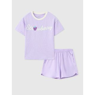 Bộ đồ bé gái strawberry YODY chất liệu cotton 100% mềm mại GCST26S006