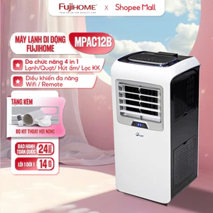 Máy lạnh di động 12000 BTU phòng 15-40m2 nhập khẩu FUJIE, điều hoà di động mini làm lạnh, hút ẩm, lọc không khí