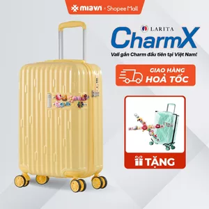 Vali Kéo MIAvn Larita CharmX - Size 20 inch, Nhựa PC/ABS Cứng Cáp Bền Bỉ, Phối Charmx Cá Tính, Mới Tại VN