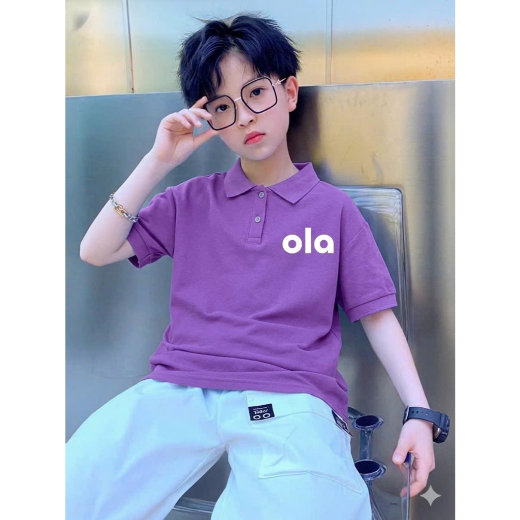 O LA ( COMBO 1-2-3 ) ÁO POLO BÉ TRAI SZ 14 - 43 KG CHẤT POLY CÁ XẤU ÁO BÉ TRAI MÙA HÈ
