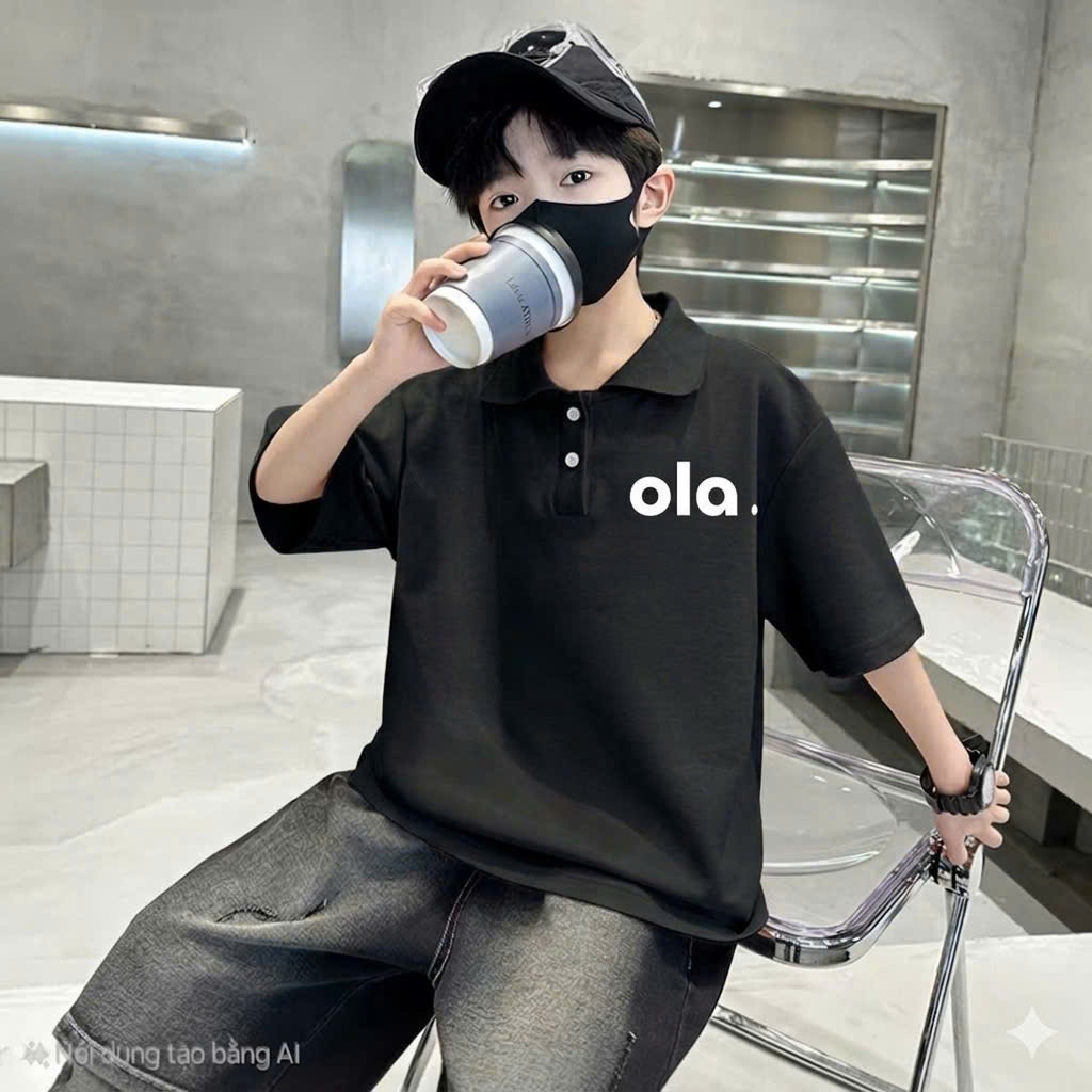 O LA ( COMBO 1-2-3 ) ÁO POLO BÉ TRAI SZ 14 - 43 KG CHẤT POLY CÁ XẤU ÁO BÉ TRAI MÙA HÈ