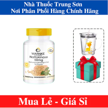 [HÀNG NHẬP KHẨU] Warnke Nattokinase – Nattokinase 50mg Fermentiert 2000 FU - Hộp 60 Viên