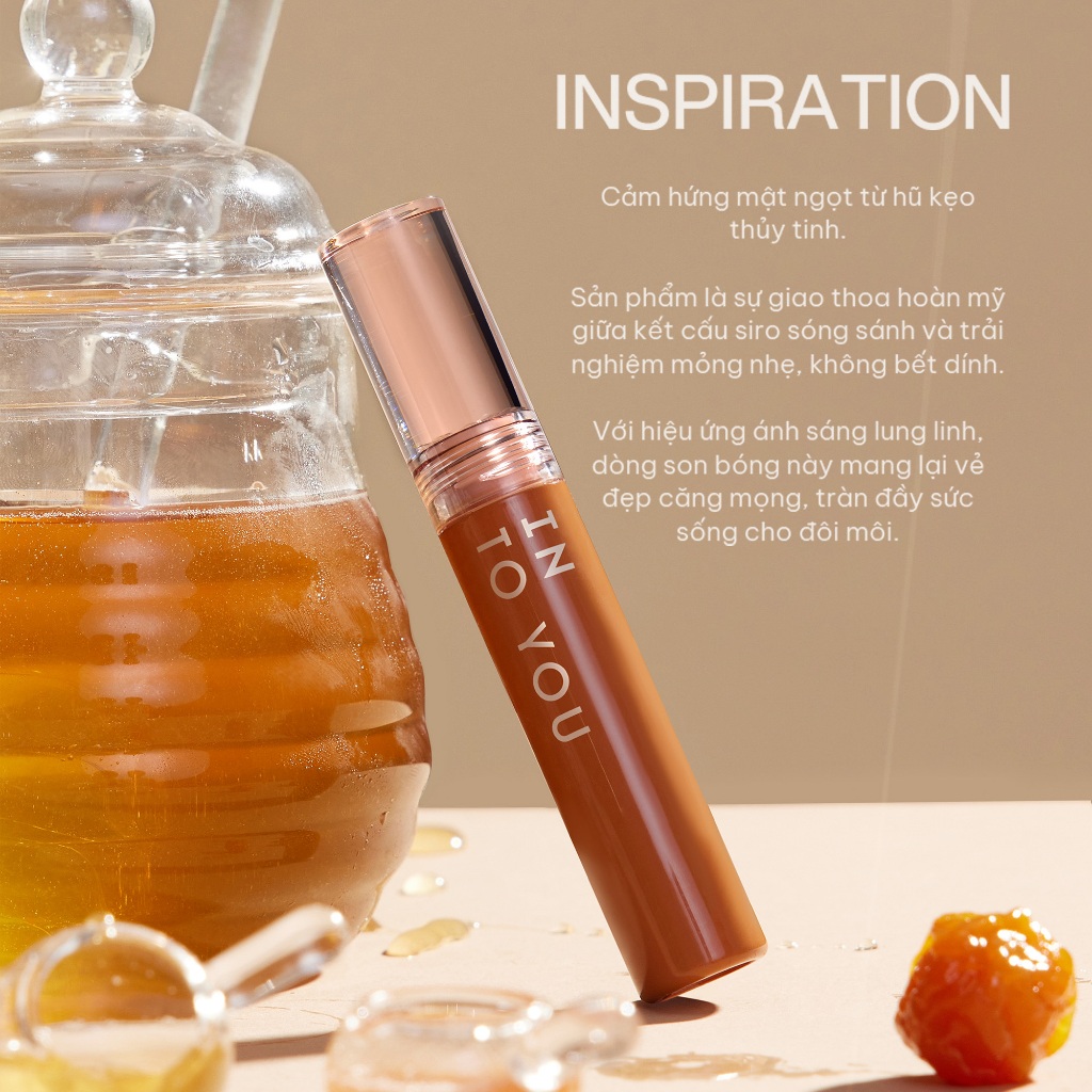 Son bóng mật ong Syrup INTO YOU căng mọng, không bết dính 2.4g
