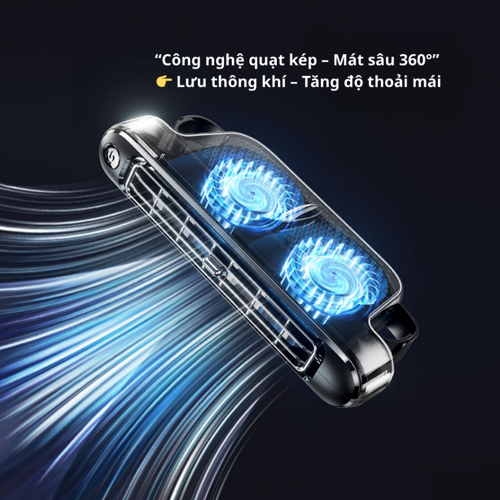 Quạt Ghế Sau Ô Tô Mini 3 Tốc Độ TypeC Quạt Tựa Lưng Làm Mát Xe Hơi, Gió Mạnh Êm, Dễ Lắp