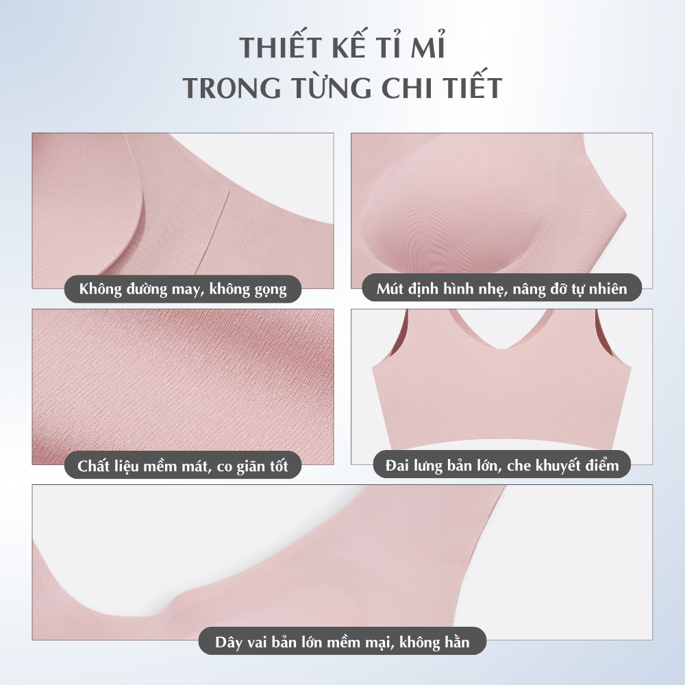 [MUA 2 GIÁ 299K] Áo lót ngực nữ tàng hình TOKYOLIFE không gọng không viền siêu nhẹ ôm dáng tự nhiên 40005087