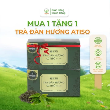 [DEAL SỐC XẢ KHO][Mua 1 tặng 1] Trà Atiso Đàn Hương Chiết xuất từ lá Đàn Hương và Atiso, Hộp 25 Túi lọc x 2G