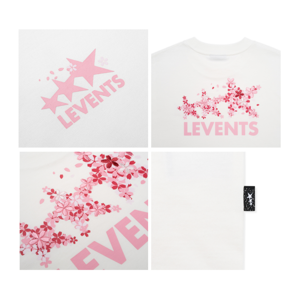 Áo Thun Levents Sakura Signature Logo Semi-Oversized Tee 100% Cotton T-shirt