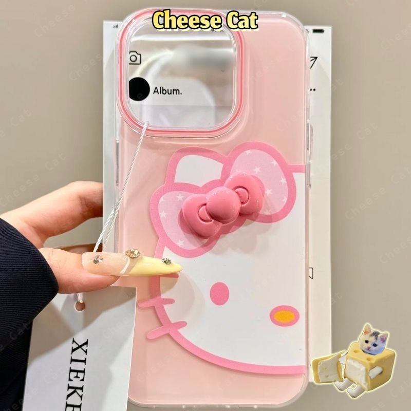 Nơ đỏ hồng đơn giản Ốp lưng iPhone Kitty cho iPhone 15 16 17 11 12 13 14 Pro Max Xs Max XR 6 7 8 Plus