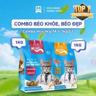 Thức ăn cho mèo MRVET COMBO BÉO KHỎE BÉO ĐẸP, hỗ trợ tiêu hóa, kiểm soát mùi hôi chất thải