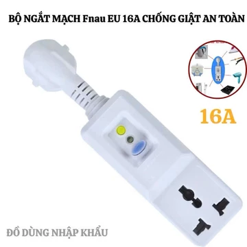 Ổ Cắm Điện Chống Giật Thông Minh Fnau EU 16A , Bảo Vệ Thiết Bị Chống Cháy, Chống Giật ChoTrẻ Nhỏ