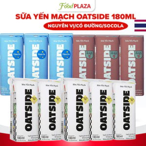 Sữa Yến mạch Oatside 180Ml Nguyên Vị, Có Đường Và Socola Thơm Ngon, Sữa Thực Vật Tốt Cho Sức Khỏe