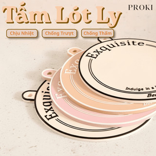 Đế Lót Ly Proki Thảm Lót Cốc, Nồi, Bát Ăn Chất Liệu PVC Cao Cấp Chịu Nhiệt Tốt, Trang Trí Bàn Ăn Sang Trọng Kiểu Pháp