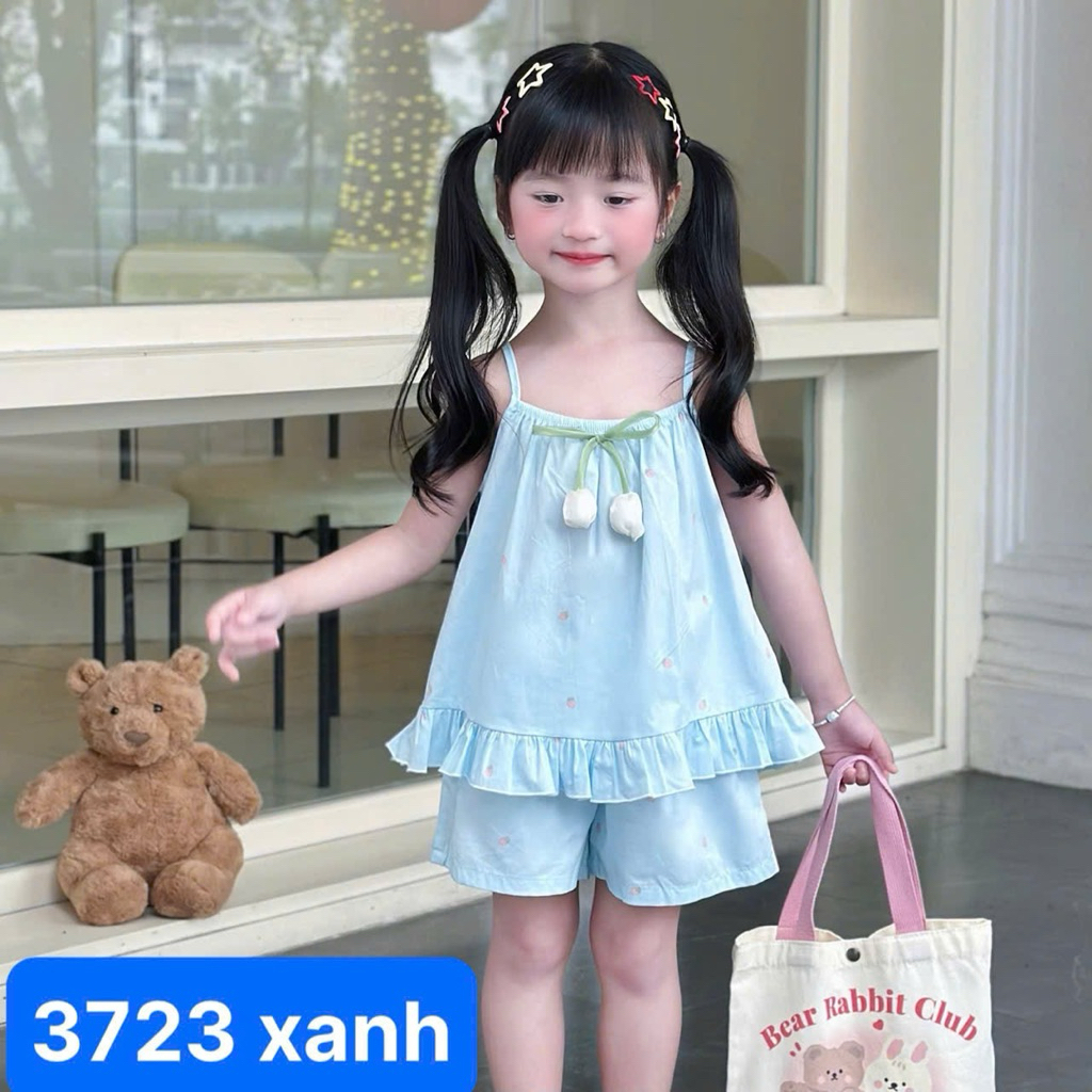 Bộ Bé Gái Mặc Hè OP 1–6Y (9–26kg) – Set Đồ Hoạ Tiết Xinh Xắn, Dễ Thương Cho Bé