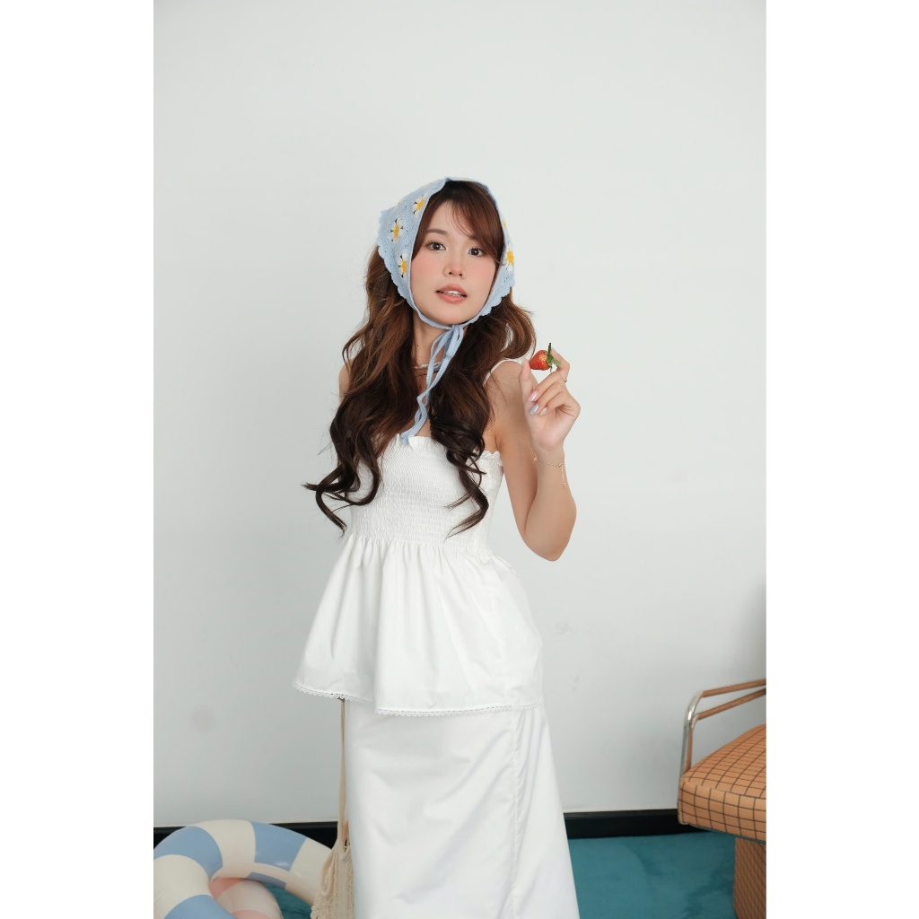 Set Nữ CRONI SET Áo 2S Phối Hạt, Chân Váy Midi Năng Động SECODEE