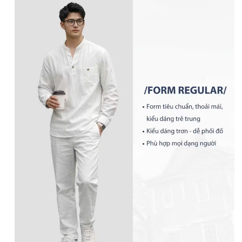 Bộ Set Đũi Nam Halley Dài Tay Hàn Quốc - Set Bộ Sơ Mi Quần Dài Vải Đũi Lãng Tử Đi Biển Đi Cafe J59