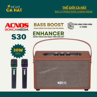ACNOS S30 Loa Karaoke Mini Bluetooth NGHE ĐÃ HÁT HAY ACNOS Soncamedia + Tặng 2 chống lăn