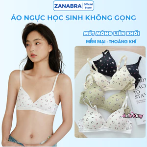 Áo Ngực Nữ Sinh Không Gọng Đệm Mỏng Cotton Mềm Mại Thoáng Khí Form Ôm Ngực ZANABRA A224