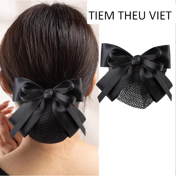 [Peinn] Kẹp Tóc Búi Lưới Công Sở Tiệm Thêu Việt BL12