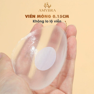 Miếng Dán Ngực Có Keo Siêu Chắc - Hộp 5 Cặp Dán Ngực Silicon Trong Suốt Không Sợ Lộ Hàng AMYBRA H08