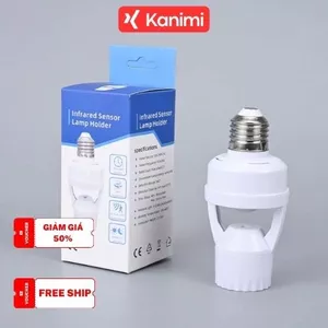 Đui Đèn Cảm Biến Chuyển Động E27 Thông Minh - Đuôi Đèn Cảm Ứng Tự Động Bật Tắt Khi Có Người