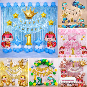 Set Bong Bóng Trang Trí Sinh Nhật Tuổi Rắn,Tuổi Rồng, Combo Bóng Bay Decor Dễ Dàng Setup Tại Nhà