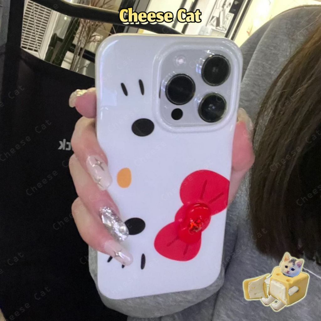 Ốp điện thoại di động Kitty + Ốp lưng iPhone hình chuỗi Kitty cho iPhone 13 14 15 16 17 11 12 Pro Max Xs Max 6 7 8 Plus