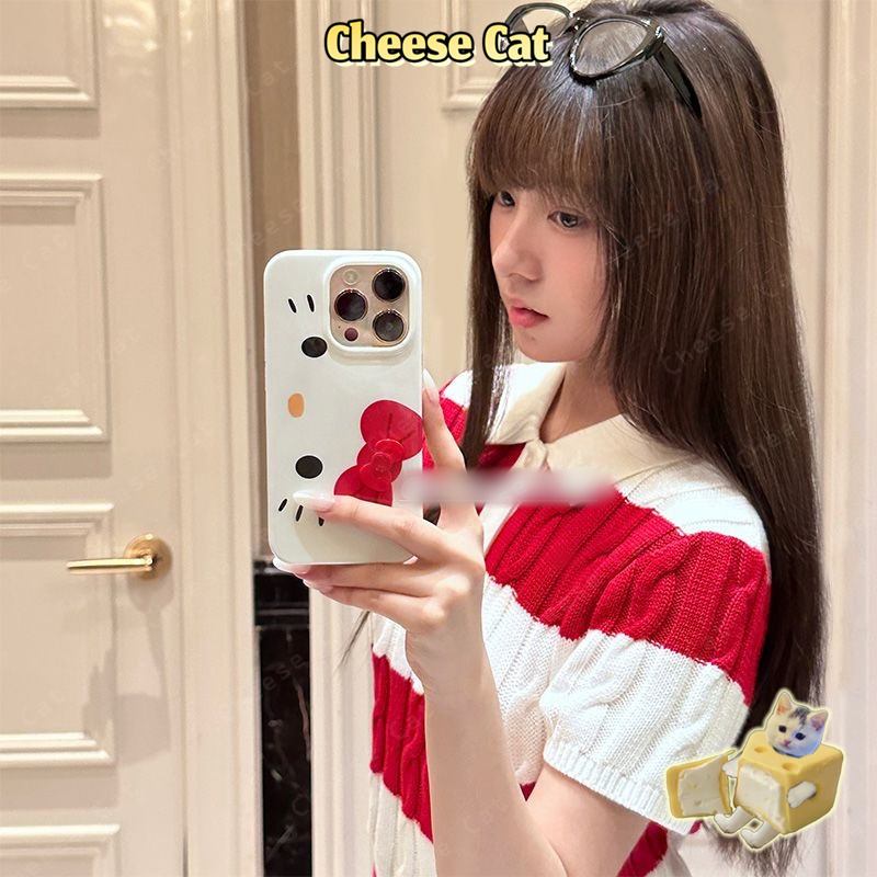 Ốp điện thoại di động Kitty + Ốp lưng iPhone hình chuỗi Kitty cho iPhone 13 14 15 16 17 11 12 Pro Max Xs Max 6 7 8 Plus