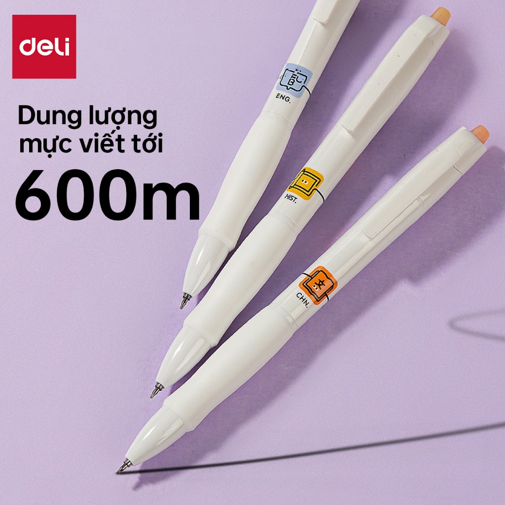 Bút Gel Học Giỏi Bút Bi Nước Deli Hình Môn Học Ngòi 0.5mm Mực Đen Làm Quà Tặng Ý Nghĩa Cho Học Sinh