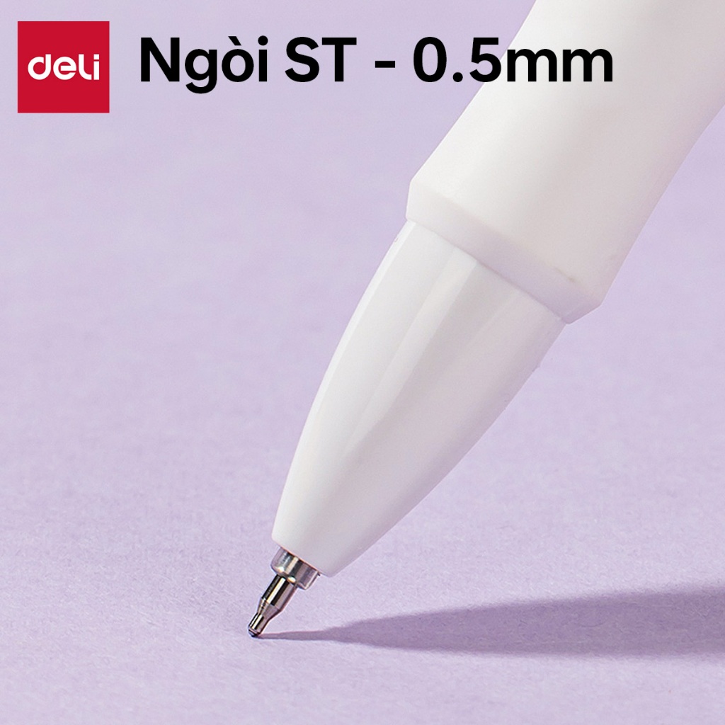Bút Gel Học Giỏi Bút Bi Nước Deli Hình Môn Học Ngòi 0.5mm Mực Đen Làm Quà Tặng Ý Nghĩa Cho Học Sinh