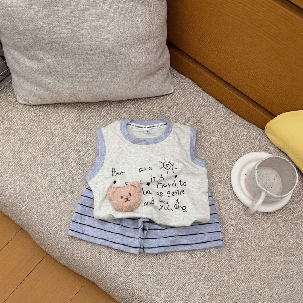 Bộ Đồ Cho Bé Trai Bé Gái 5-15kg - Set Quần Áo Trẻ Em Cotton Co Giãn 4 Chiều, Thấm Hút Môi Hôi, Họa Tiết Đáng Yêu