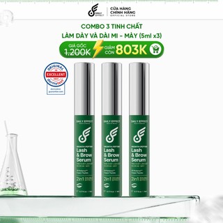 [Combo 3 Tinh Chất Làm Dày Và Dài Mi - Mày] DAILY EFFECT Growth Peptide Lash & Brow Serum (5g + 5g + 5g)