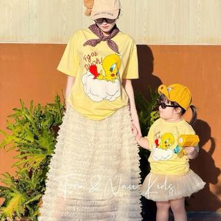 A21-[Giá 1 áo][tomnaukids] Áo thun MẸ&BÉ siêu HOT- Size 9-80Kg