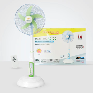 Quạt Sạc Tích Điện kiểu đứng AC&DC 16 inch Honjianda FL601/602 - có remote điều khiển
