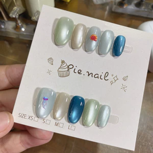 491. nailbox hình dán ngẫu nhiên, mắt mèo xanh mix màu