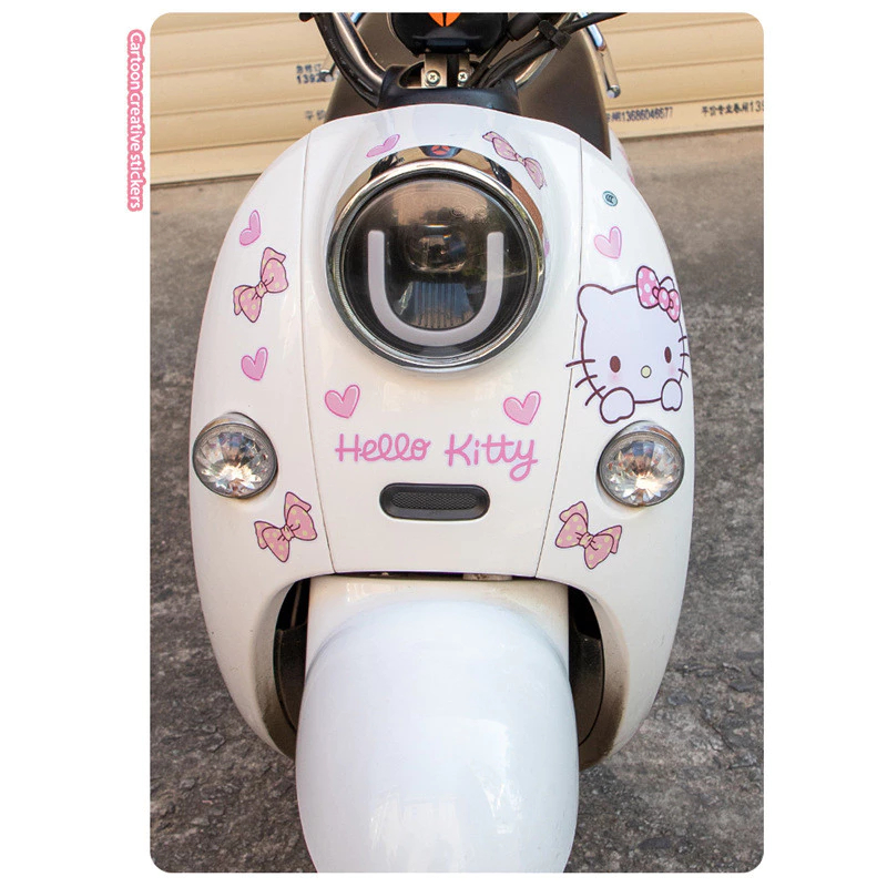 Set Decal Hello Kitty A4 Dán Xe Máy, Ô Tô – Chống Nước