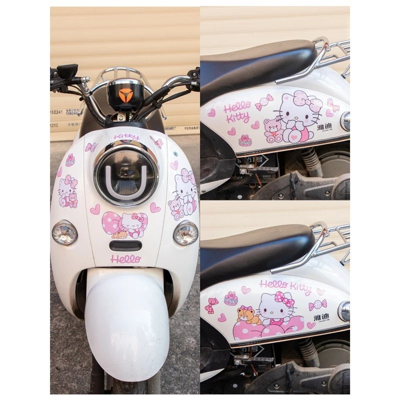 Set Decal Hello Kitty A4 Dán Xe Máy, Ô Tô – Chống Nước