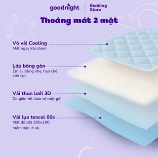 Chăn Điều Hòa Cho Bé Vua Nệm Goodnight Deepsleep, Chăn Đi Lớp Cho Bé Tencel 60s Mềm Mịn Thoáng Mát