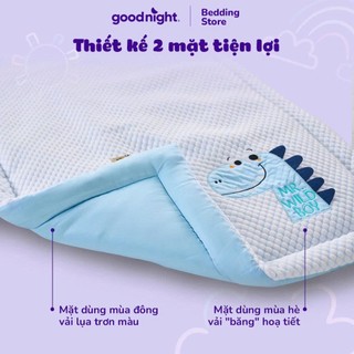 Bộ chăn gối cho bé mầm non Vua Nệm Goodnight Bebe, Gồi ngủ cho bé và chăn hè Tencel Thoáng Mát 6 Món