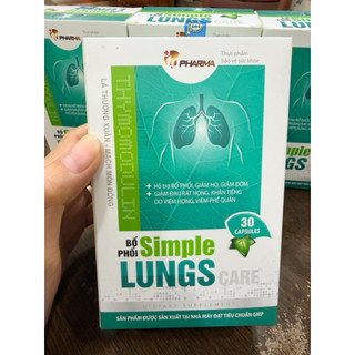 Hỗ trợ bổ phổi-giảm ho-giảm đờm-Simple Lungs-giảm đau rát họng-khàn tiếng do viêm họng, viêm phế quản