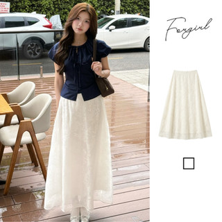 Chân váy midi dáng dài ForgirlStudio chân váy TAMMY chất ren cạp chun sau có lớp lót trong T241